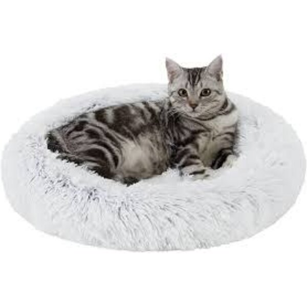 Best Friends by Sheri Best Friends by Sheri Oval Shag Faux Fur Cat Bed Frost (21" x 19")