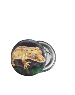  Crested Gecko Button Pin