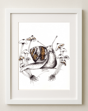Leaky Inkwell Snail Art Print