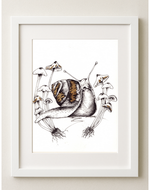 Leaky Inkwell Snail Art Print
