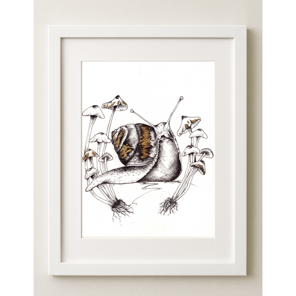 Leaky Inkwell Snail Art Print
