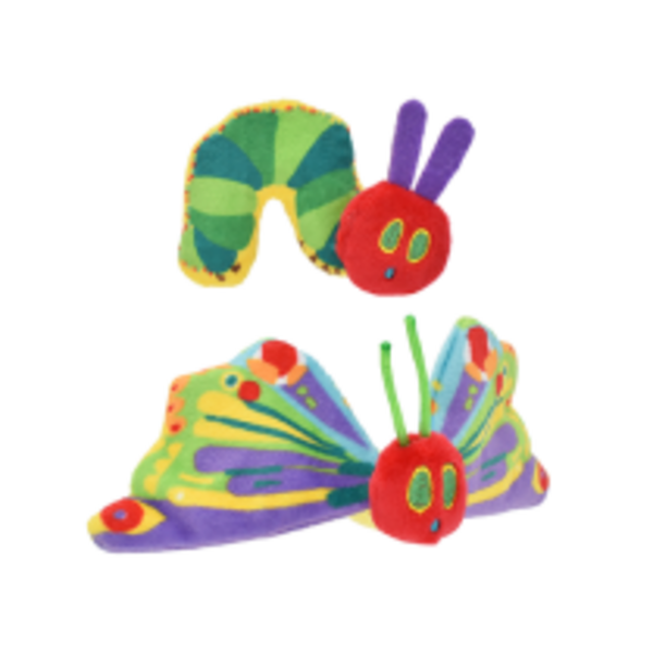 Multipet Products MultiPet Hungry Caterpillar Crinkle Toy Butter Fly and Caterpillar