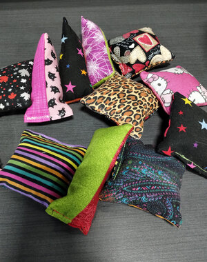  Locally Made Cat Nip Pillow -Assorted colours and shapes