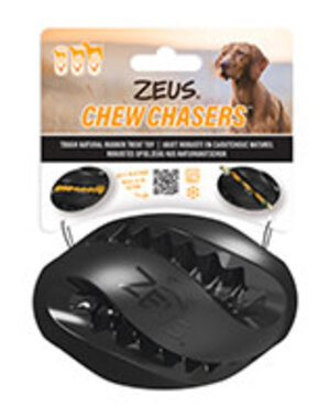 Zeus Zeus Chewchasers Rubber Treat Rugby Ball - Black - 12.5 cm (5 in)