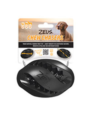 Zeus Zeus Chewchasers Rubber Treat Rugby Ball - Black - 12.5 cm (5 in)