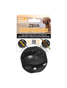 Zeus Zeus Chewchasers Rubber Treat Ball - Black - 7.5 cm diam. (3 in)