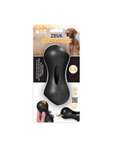 Zeus Zeus Chewchasers Rubber Treat Peanut - Black - Large - 14 cm (5.5 in)