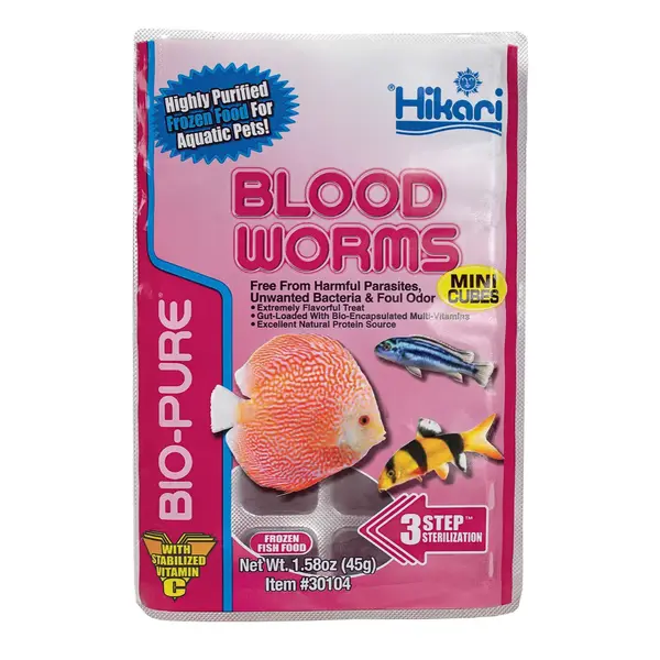 Hikari MINI Bloodworm Cube 1.58 Oz.