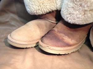 Badly stained ugg boots 