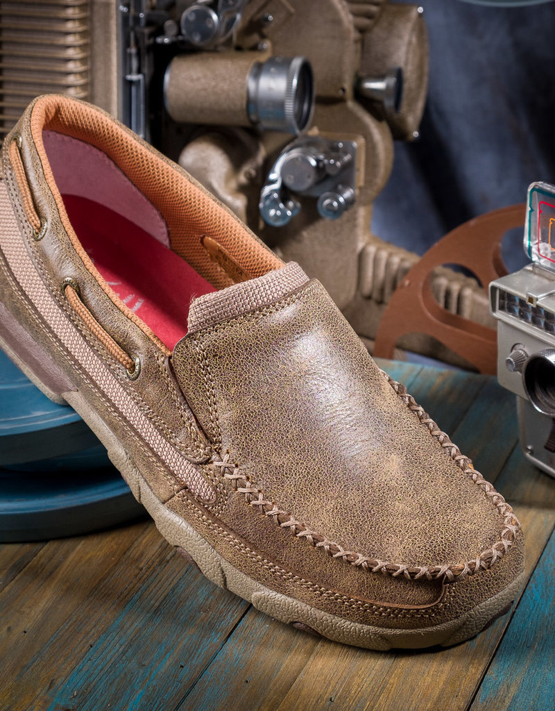 twisted x slip on driving mocs