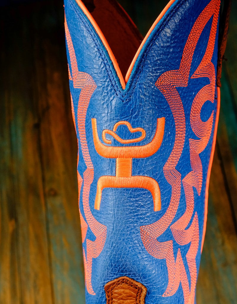 blue and orange hooey boots