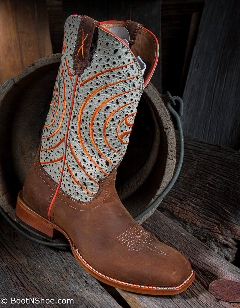 twisted x blue and orange boots