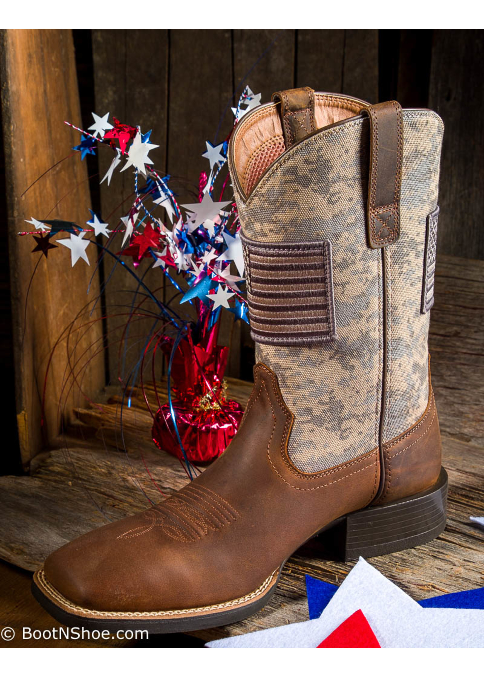 ariat men's camo patriot boots