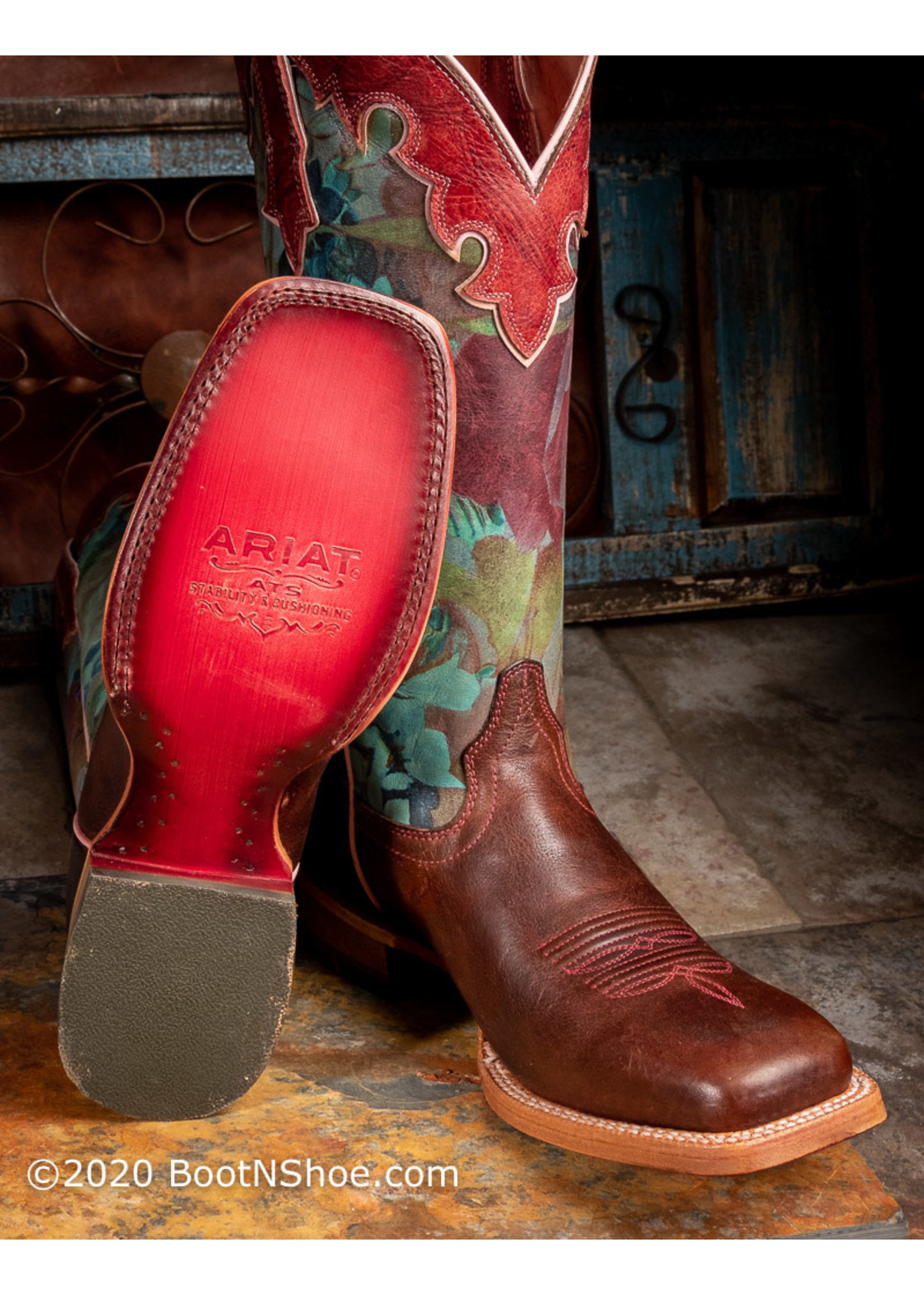 ariat fonda western boot rose