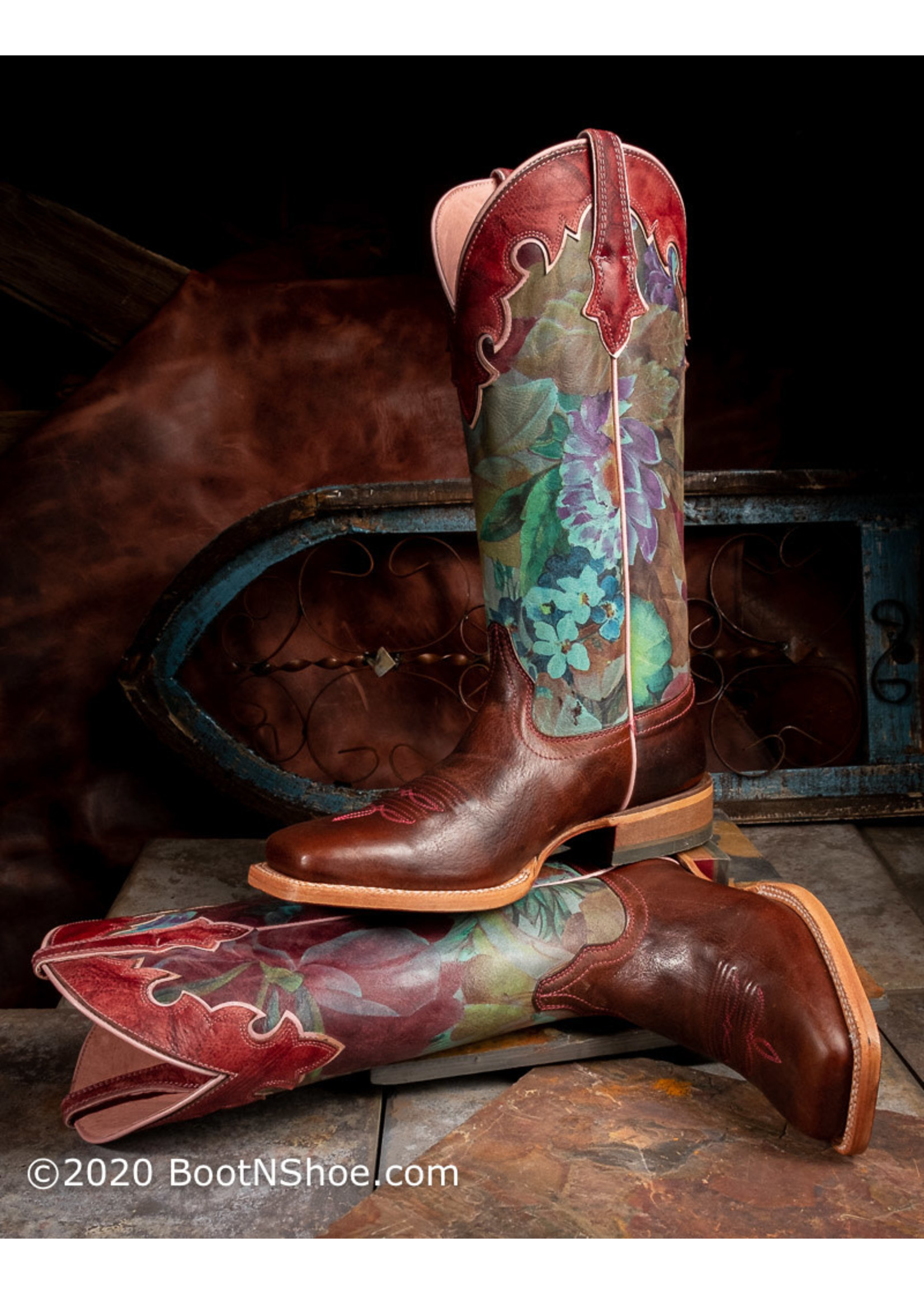 Ariat Women's Fonda Sequoia and Floral Watercolor Western Boots 10029710