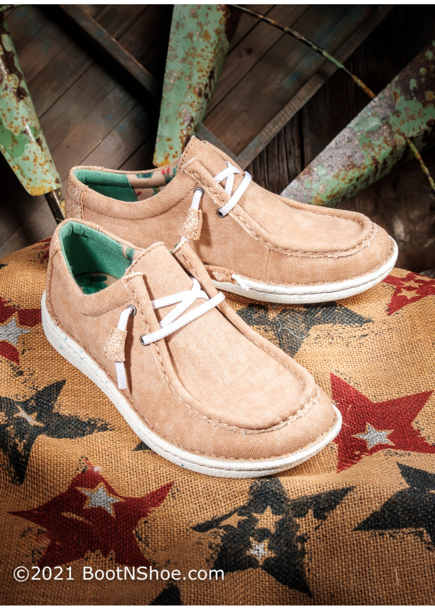 Justin Women's Hazer Honey Canvas Casual Shoe JL161 Boyer's BootNShoe