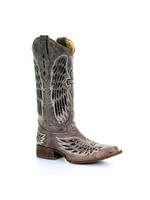 Corral Women's Wing and Cross Sequin Inlay Cowgirl Boots A1197