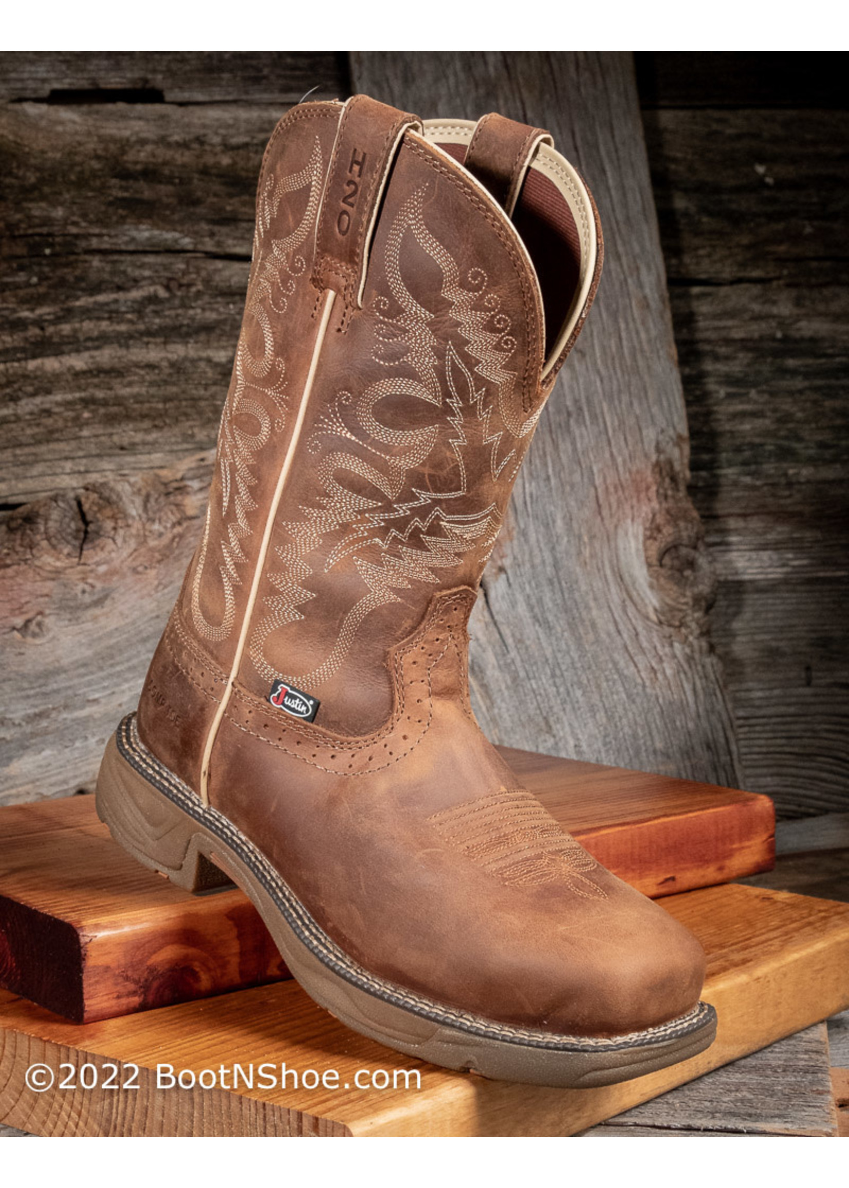 justin boots waterproof