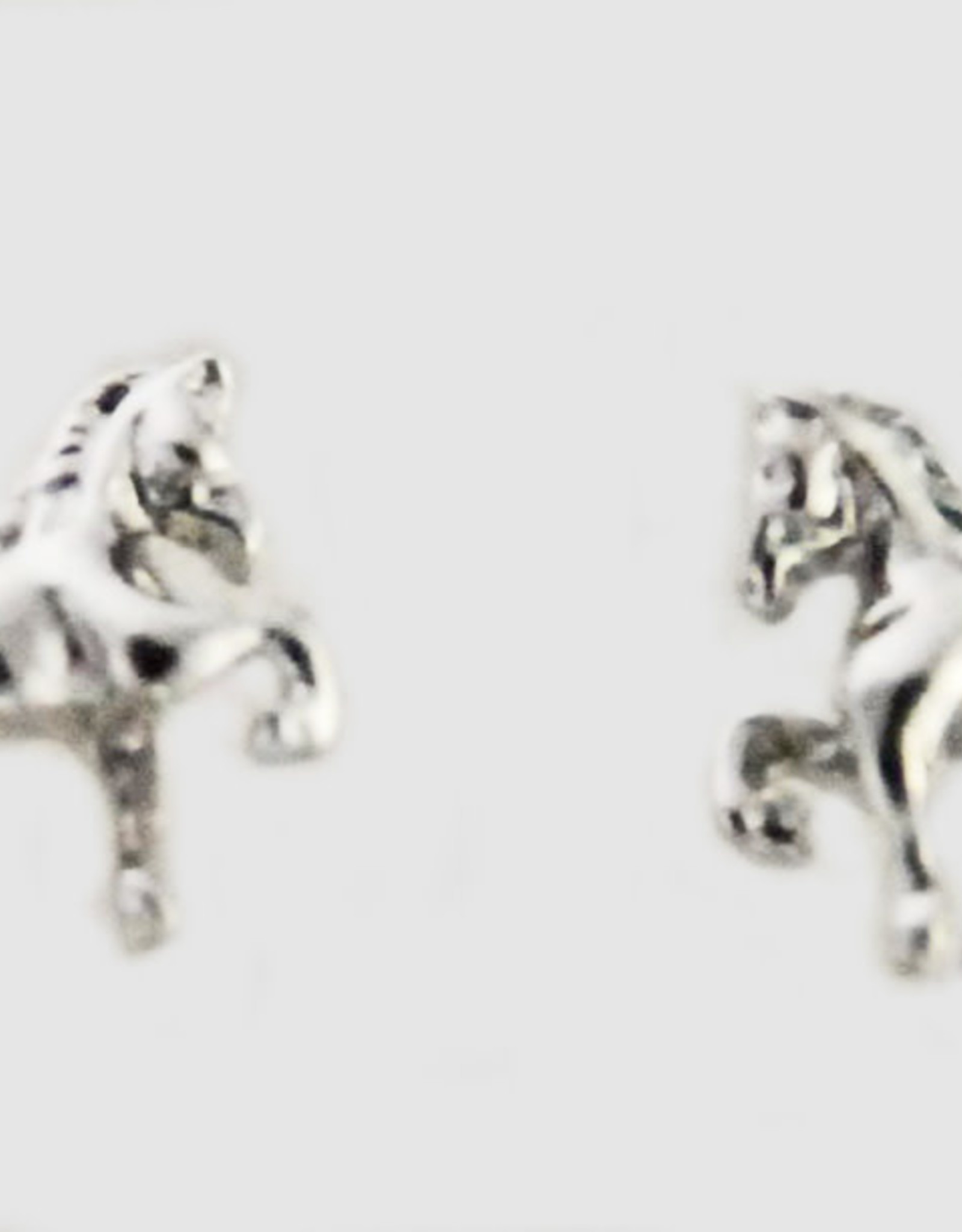 Saddlebred 3D earrings-IMITATION silver