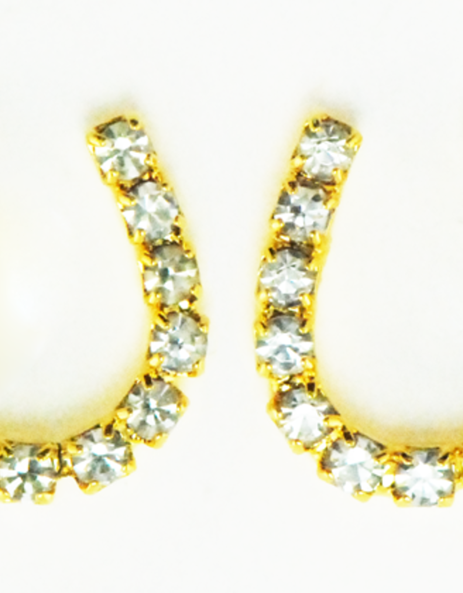 RHINESTONE HORSESHOE EARRING-GO