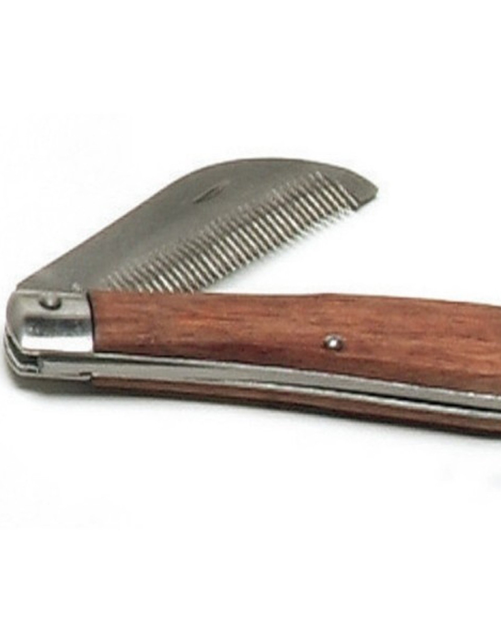 Folding Stripping Comb with Wooden Handle - Toll Booth Saddle Shop