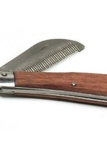 Folding Stripping Comb with Wooden Handle