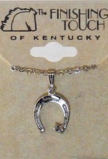 Necklace horse shoe with crystal rhodium color