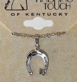 Necklace horse shoe with crystal rhodium color