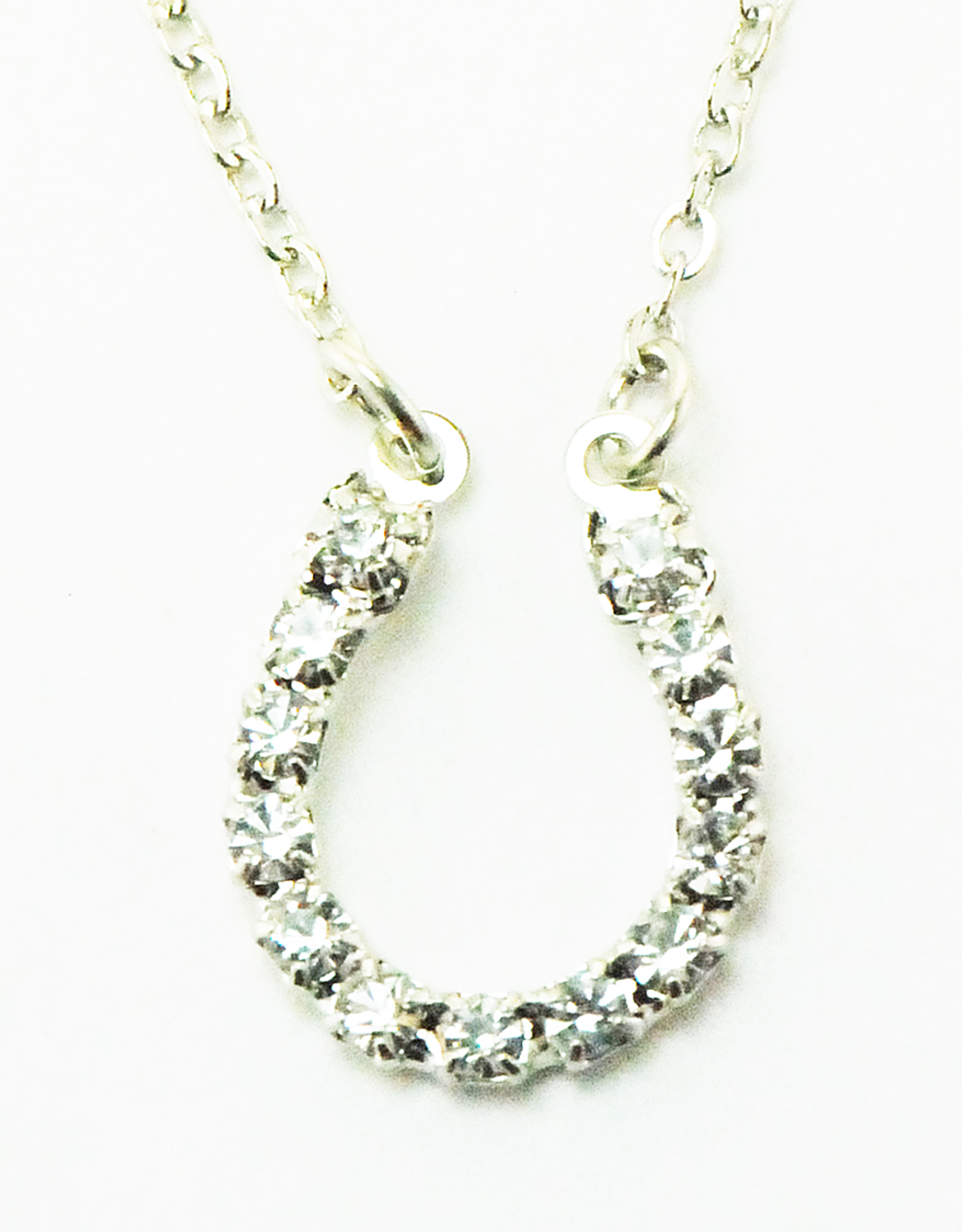 Necklace with crystal horseshoe