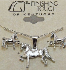 Necklace set silver color Saddlebred