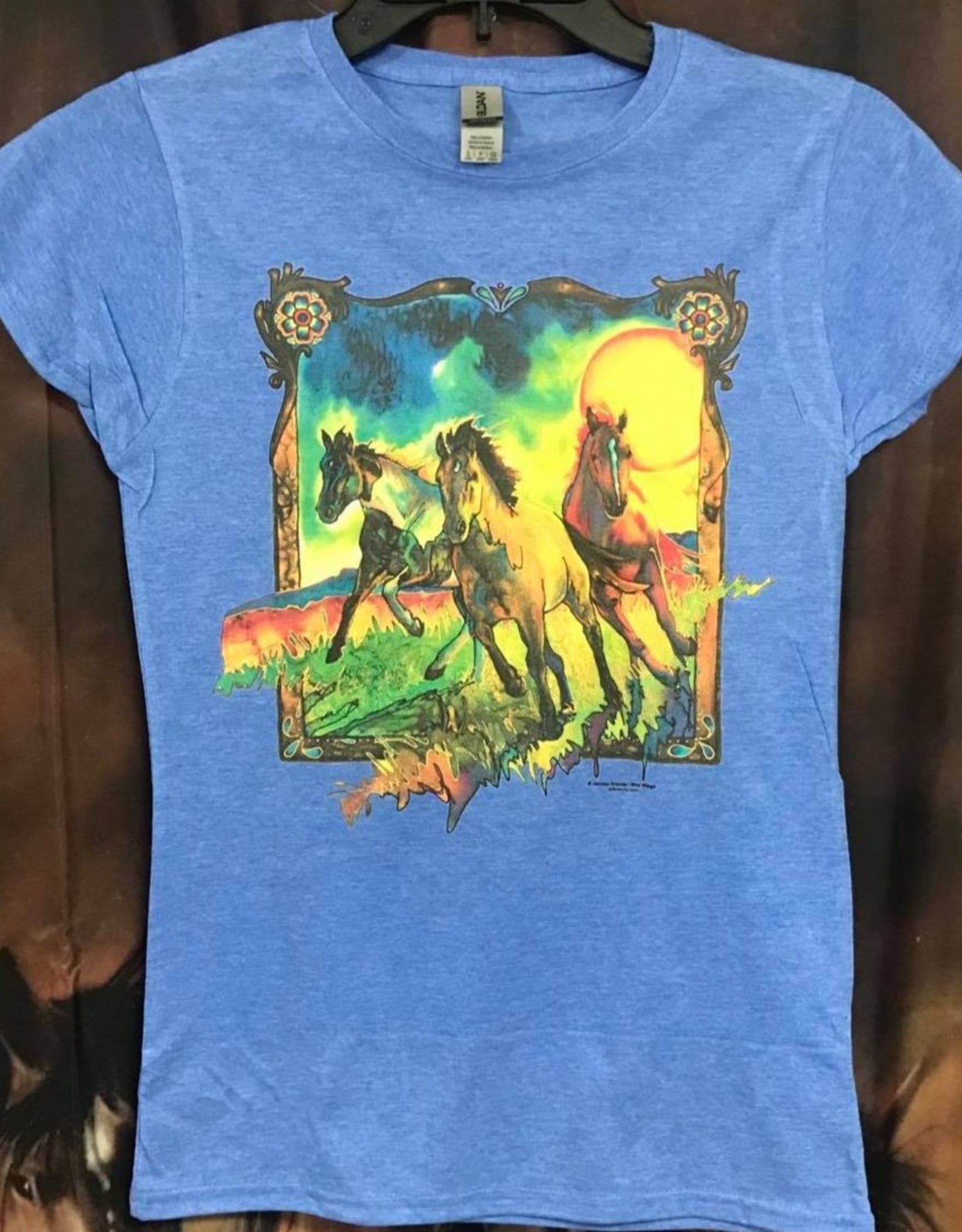 Colorful Running Horses Tee
