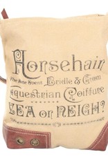 Horsehair Leather Trim Shoulder Bag