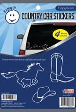 Country Car Stickers - set of 4