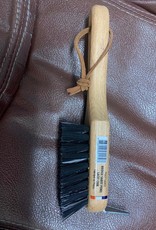 Wood hoof pick brush