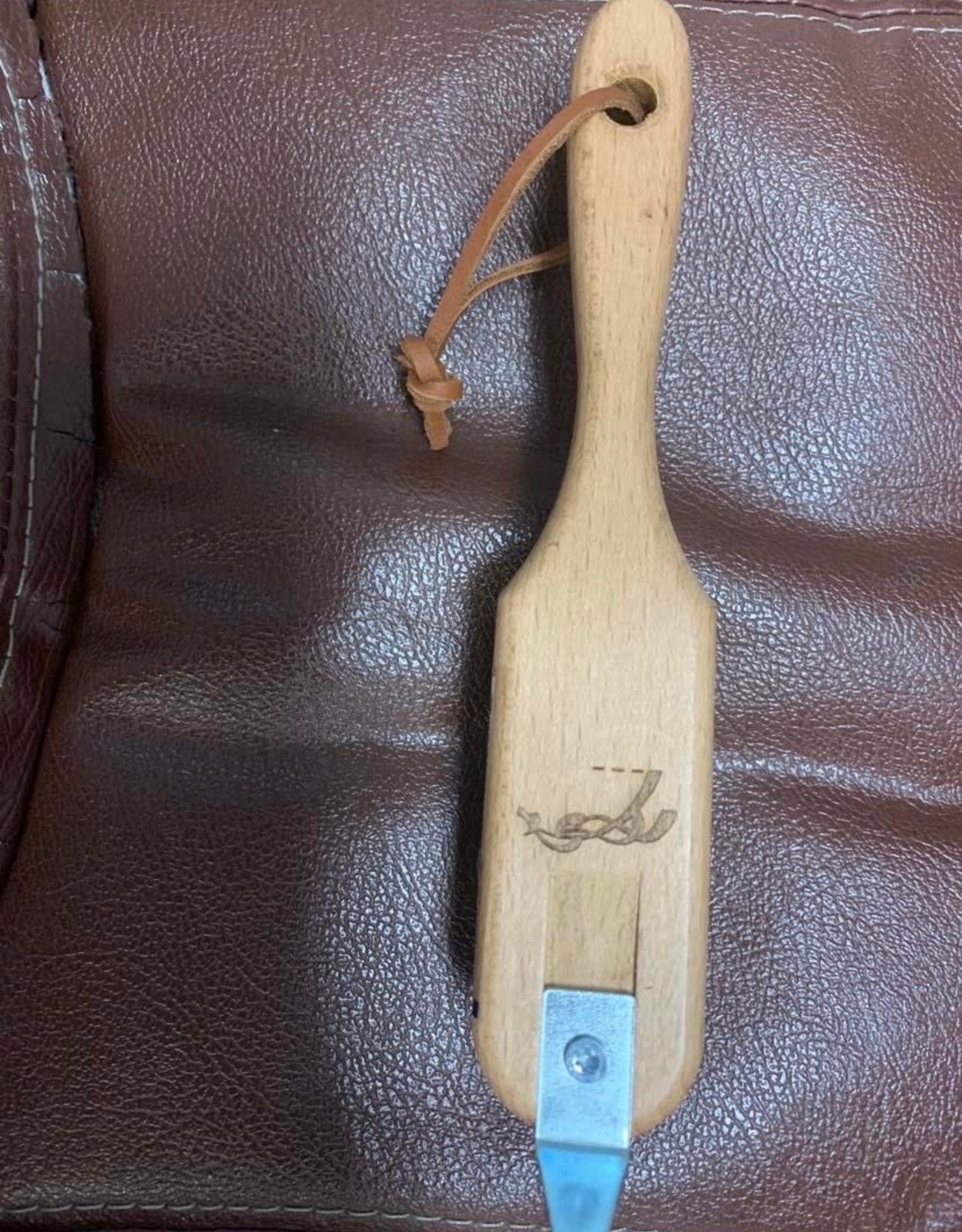 Wood hoof pick brush