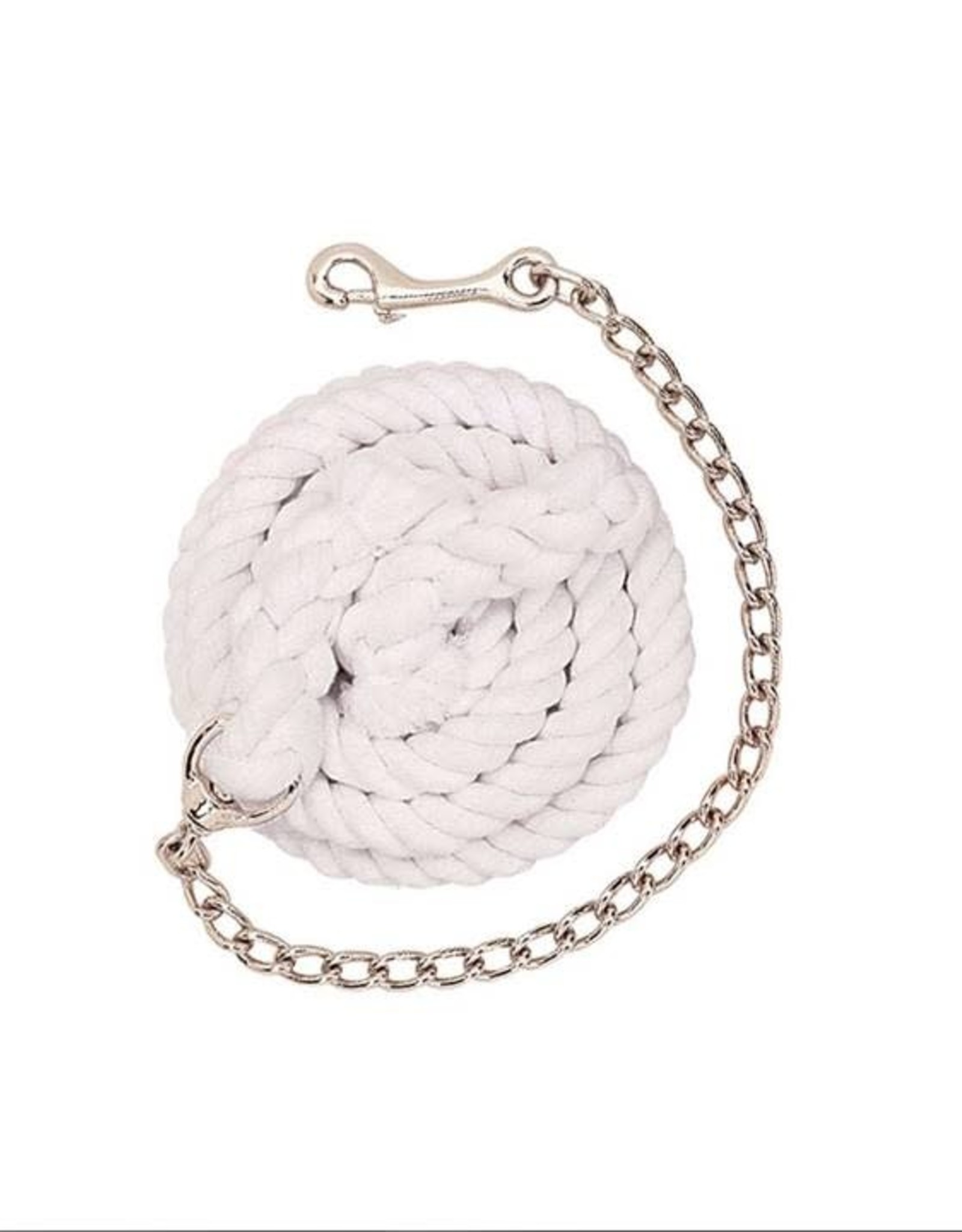 Weaver Leather White Cotton Lead Rope with Nickel Plated Chain and Snap