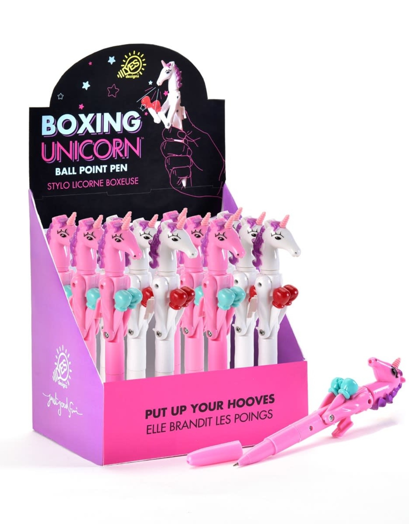 Giftcraft Light-Up Boxing Unicorn Pen White or Pink