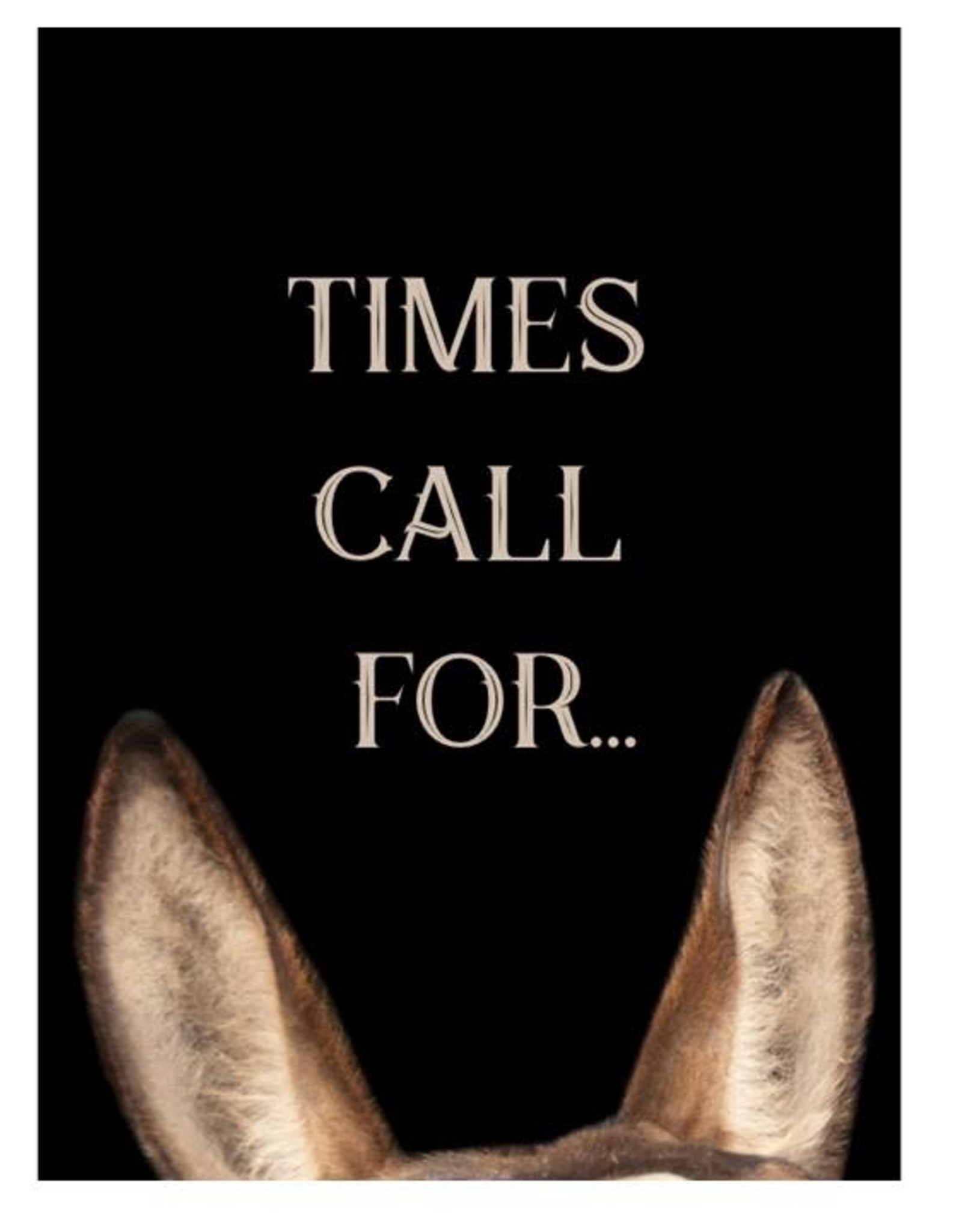 Horse Hollow Press Birthday Card: Times Call for...