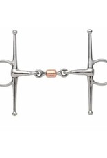 SHIRES Full Cheek Snaffle with Copper Peanut