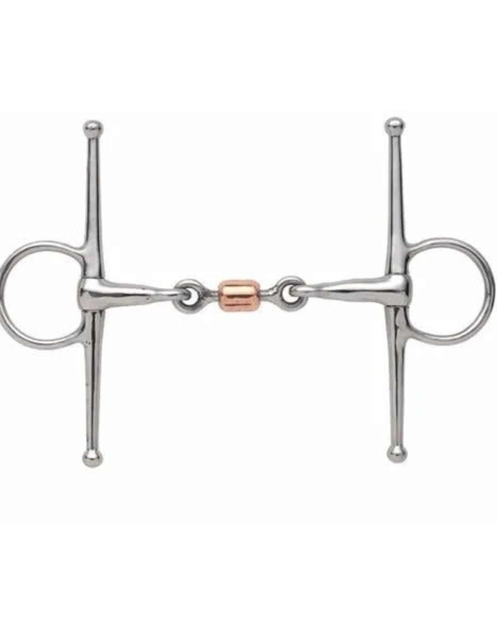 SHIRES Full Cheek Snaffle with Copper Peanut