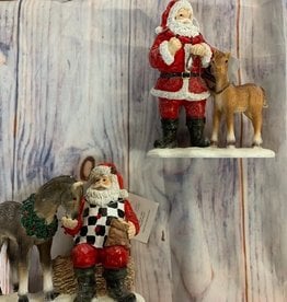 Giftcraft Polyresin Santa w/ horse 2 asst