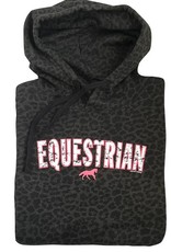 Stirrups Equestrian W/ Horse Leopard Hoodie Adult & Youth