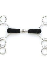 Centaur Jointed Rubber 3-Ring Gag Bit