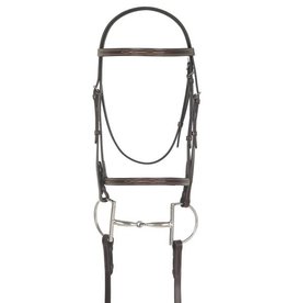 Camelot Fancy Stitched Raised Bridle with Laced Reins