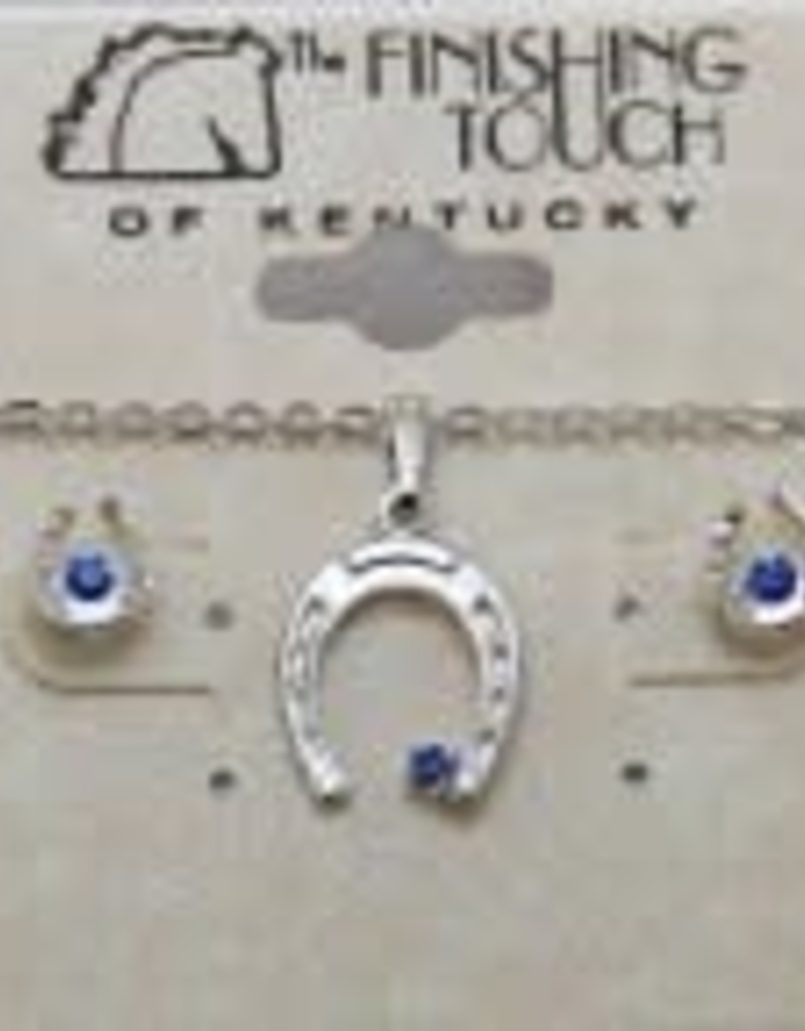 HORSE SHOE WITH SAPPHIRE COLOR