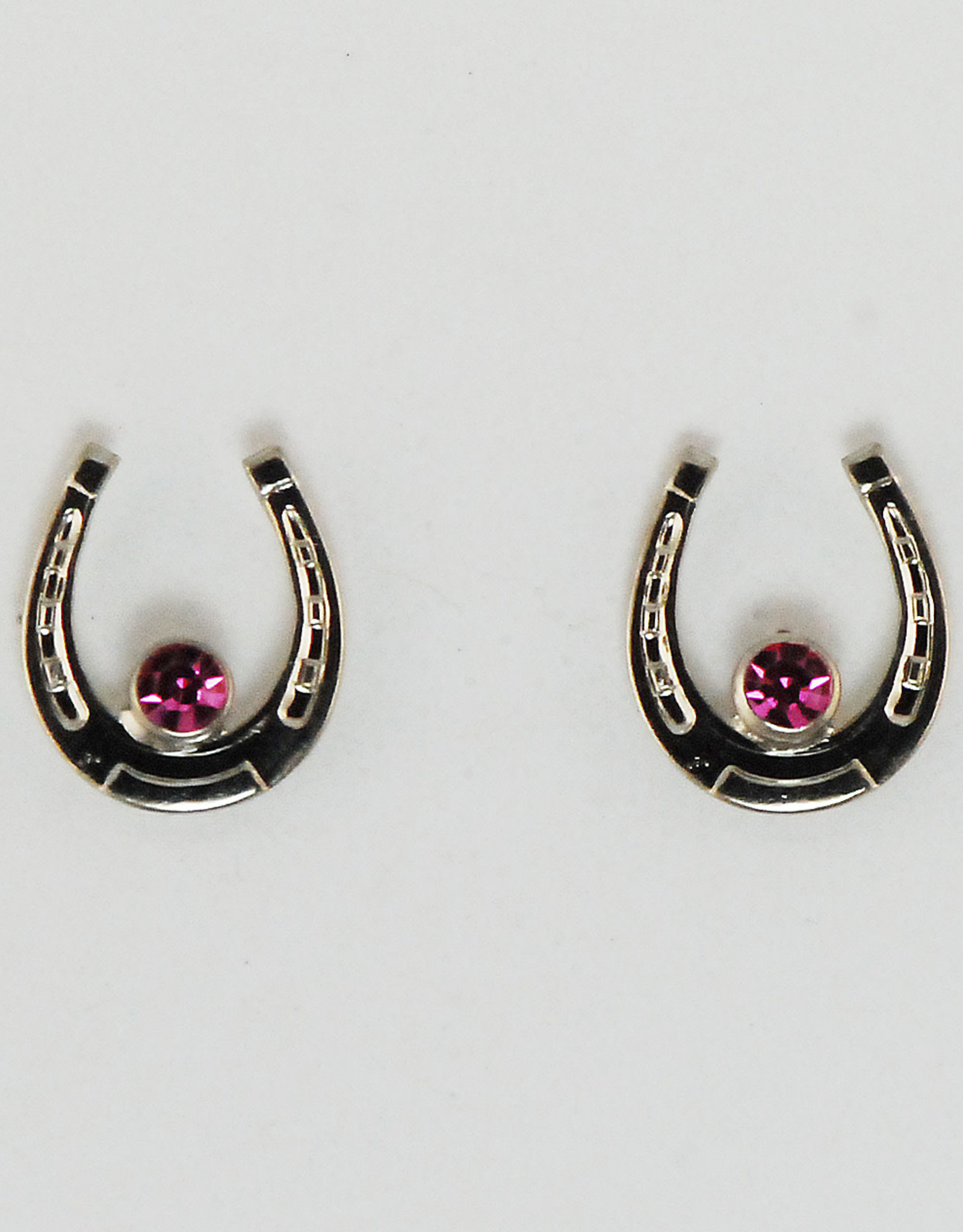 HORSE SHOE WITH STONE EARRING-I