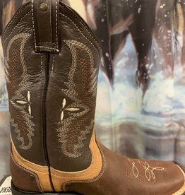 AJ Western Wear Ladies Western Boot Brown sq toe