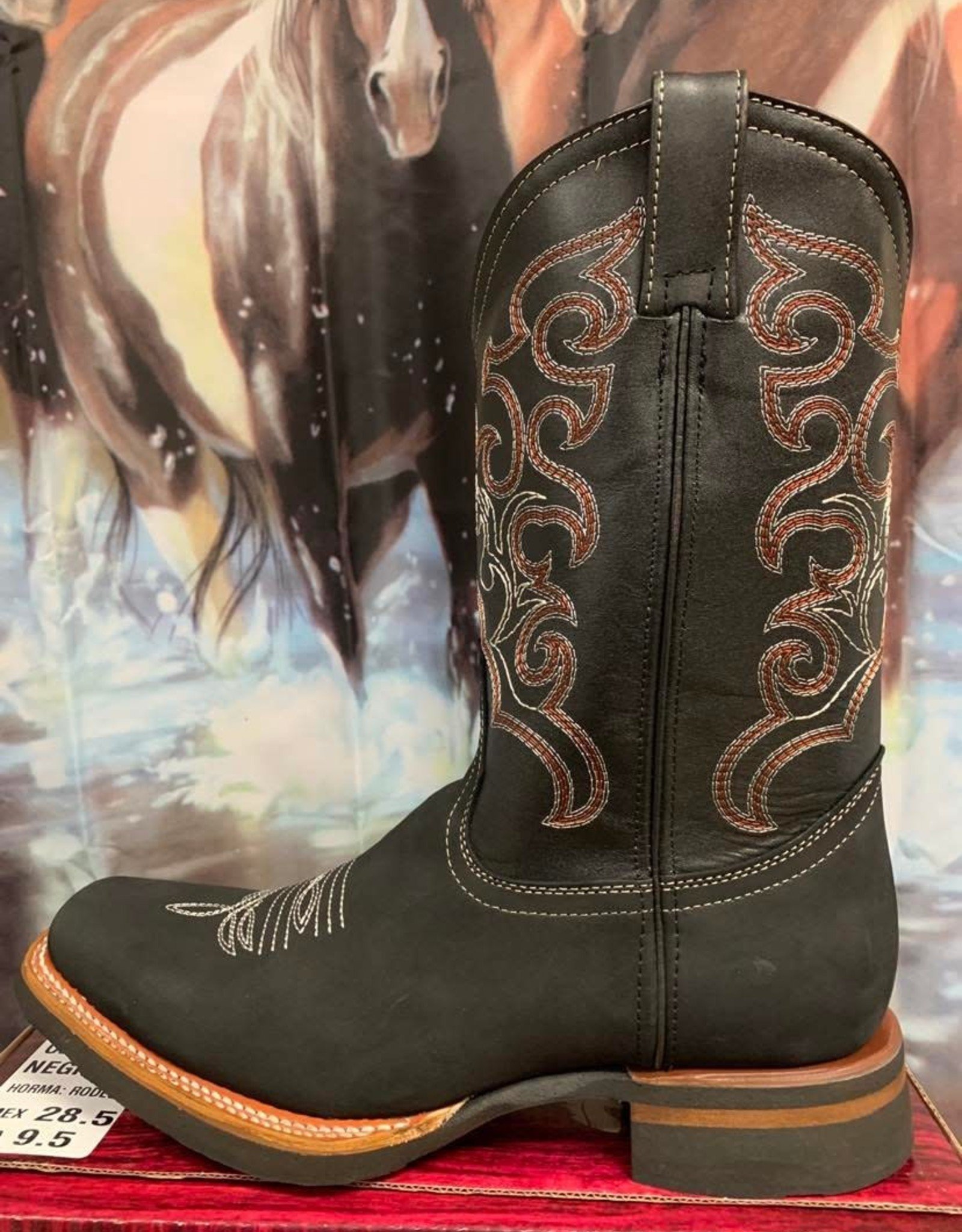 Mens square cowboy on sale boots