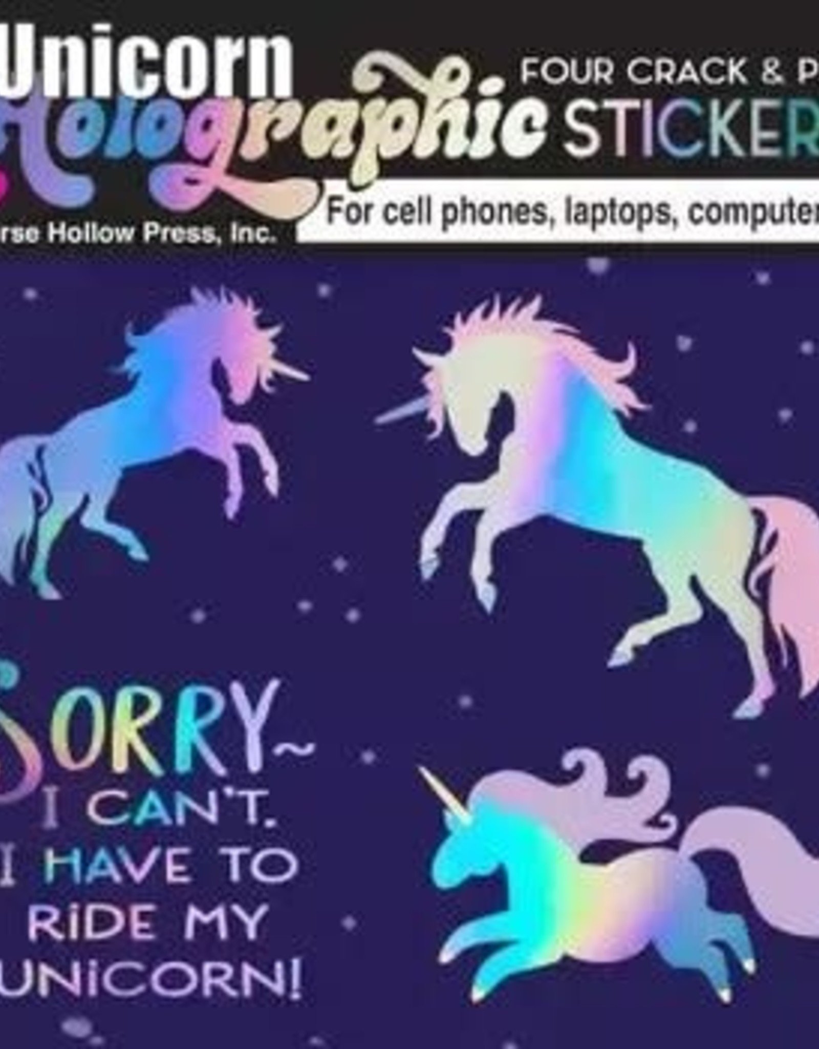 Horse Hollow Press Holographic -4 Crack and Peel Stickers