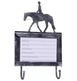 Stall Card note holder with hooks